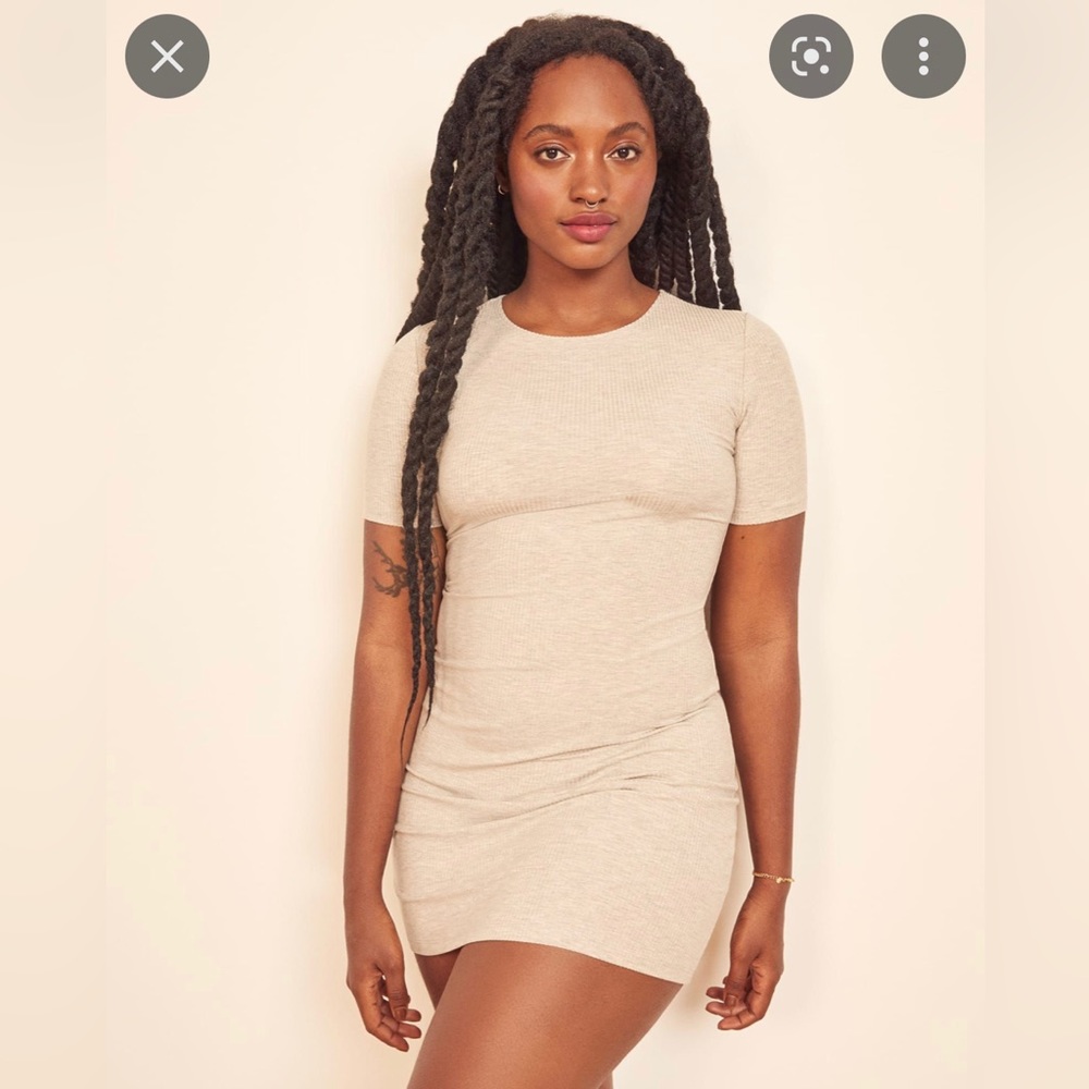 Reformation Kendy Dress (Small, Grey)